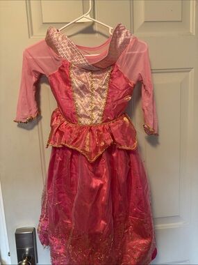 Source Unknown Pink and Gold Girls' Princess Costume Dress